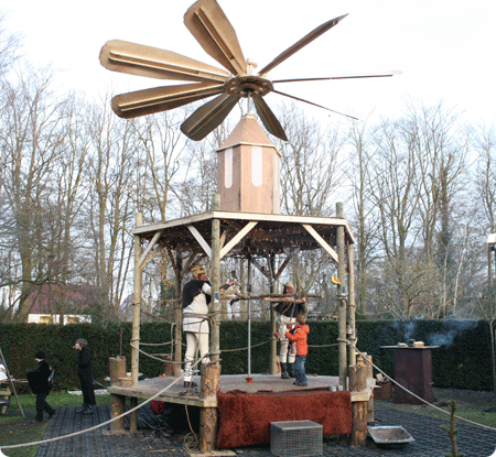 tijdens de kerstmarkt
